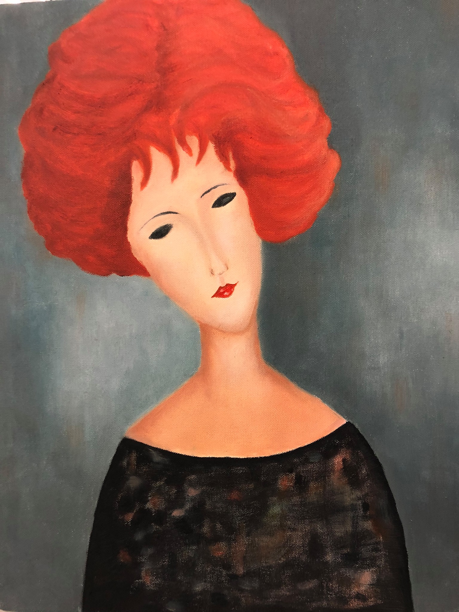 Peinture La Muse Flamboyante - Création Lyze