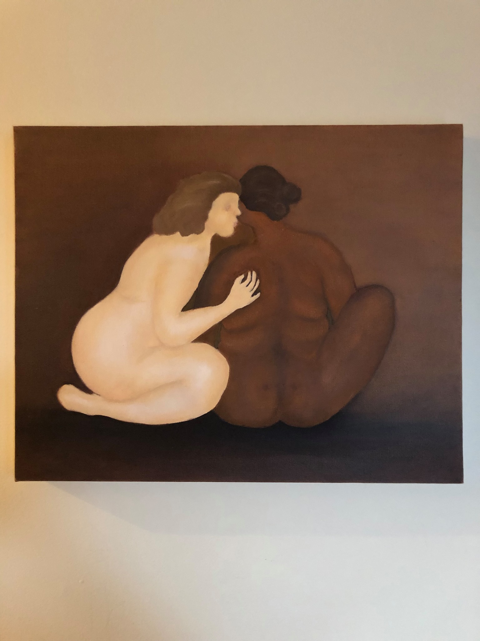 Peinture L'Étreinte des Âmes - Création Lyze