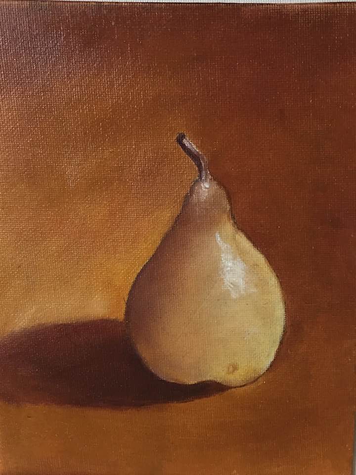 Peinture Nature Morte à la Poire - Création Lyze