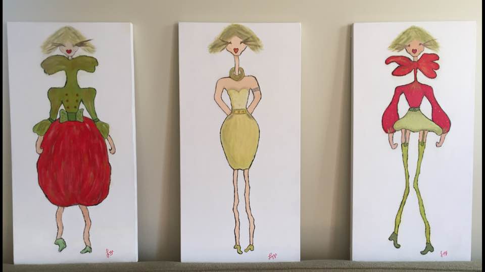 Peinture Les Demoiselles Stylisées - Création Lyze