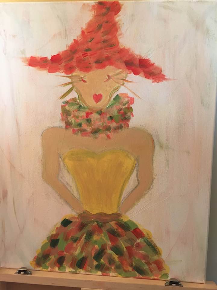 Peinture La Fée Automnale - Création Lyze